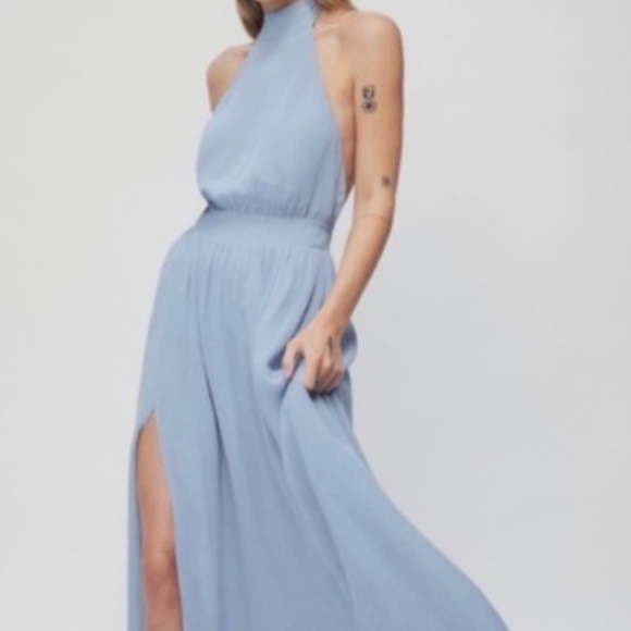 Reformation Andee Dress in Mineral Blue - Picture 2 of 7